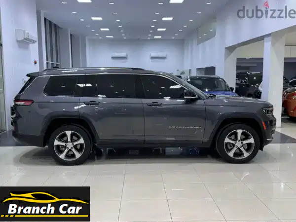 امتلك الآن: جيب جراند شيروكي LTD 2023 رمادي فاخرة | فل أوبشن، 7 مقاعد، ضمان ممتد