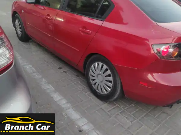 مازدا 3 لون أحمر موديل 2007 خليجي فول أوتوماتيك، ملكية 5 شهور، السعر 5500 للاتصال.