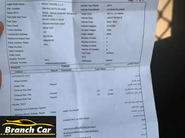 فرصة استثنائية! فورد اكسبلورر 2014 وارد للبيع في عجمان - سعر مغري 12500 درهم