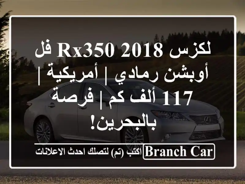 لكزس RX350 2018 فل أوبشن رمادي | أمريكية | 117 ألف كم |...