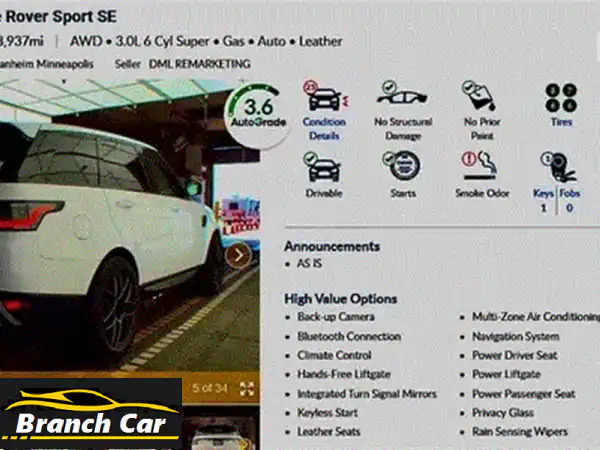 امتلك الفخامة بثقة! رانج روفر سبورت HSE V6 2017 | كارفاكس نظيف | ضمان 6 أشهر | تقسيط بنكي