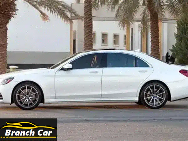 مرسيدس S450 AMG 2018 للبيع | تصميم خاص أبيض لؤلؤي | صيانة الجفالي وبحالة الوكالة
