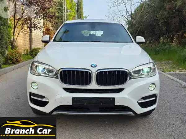 للبيع: BMW X6 2015 V6 - مصدر شركة - حالة المصنع | بيضاء...