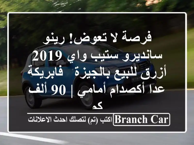 فرصة لا تعوض! رينو سانديرو ستيب واي 2019 أزرق...