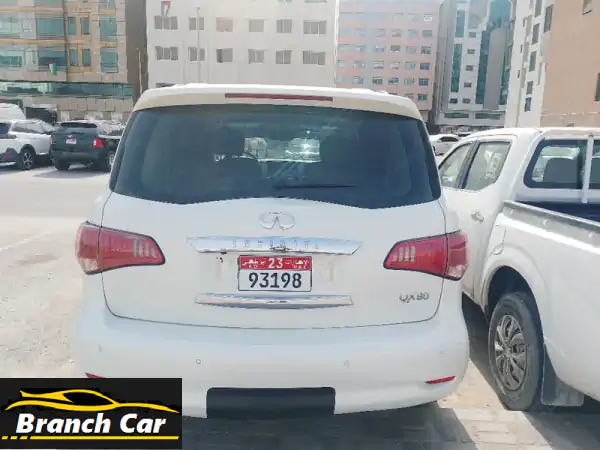 موديل 2014 إنفينيتي qx80، ملكية حتى 20 أبريل 2027. سيارة للبيع في شعبية 12، مصفح، أبو ظبي.