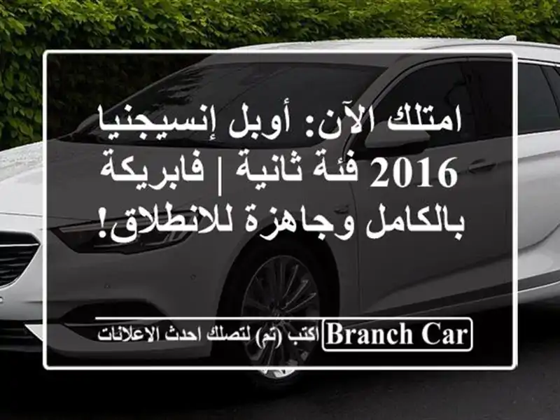 امتلك الآن: أوبل إنسيجنيا 2016 فئة ثانية |...