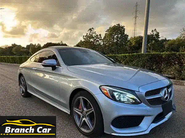مرسيدس C300 كوبيه 4MATIC 2018 | أزرق ميتاليك على أحمر | رادار...