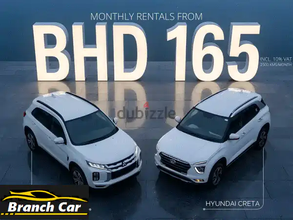 Monthly Rental  Hyundai Creta 2023