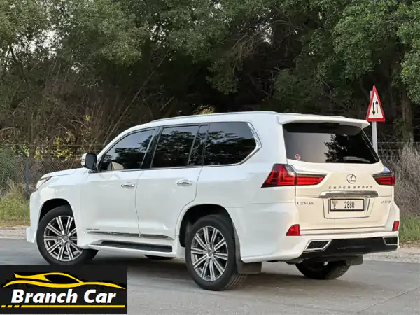 للبيع: لكزس LX570 2016 الفطيم - أبيض لؤلؤي ملكي | داخلي أحمر رياضي | مواصفات خليجية مميزة | الشارقة