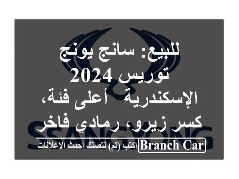 للبيع: سانج يونج توريس 2024 الإسكندرية - أعلى فئة،...