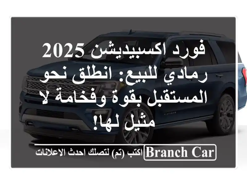 فورد اكسبيديشن 2025 رمادي للبيع: انطلق نحو المستقبل...