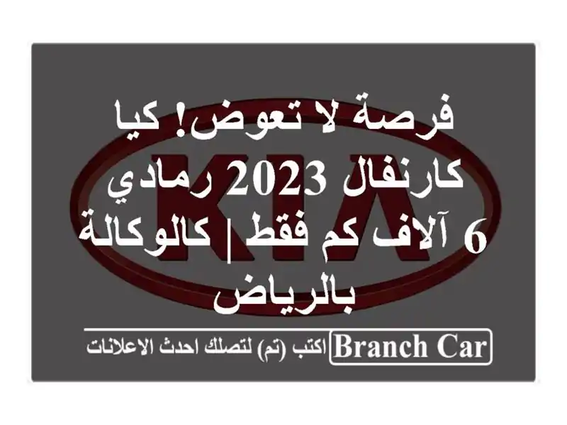 فرصة لا تعوض! كيا كارنفال 2023 رمادي - 6 آلاف كم فقط...