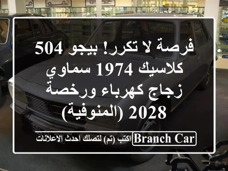 فرصة لا تكرر! بيجو 504 كلاسيك 1974 سماوي - زجاج...