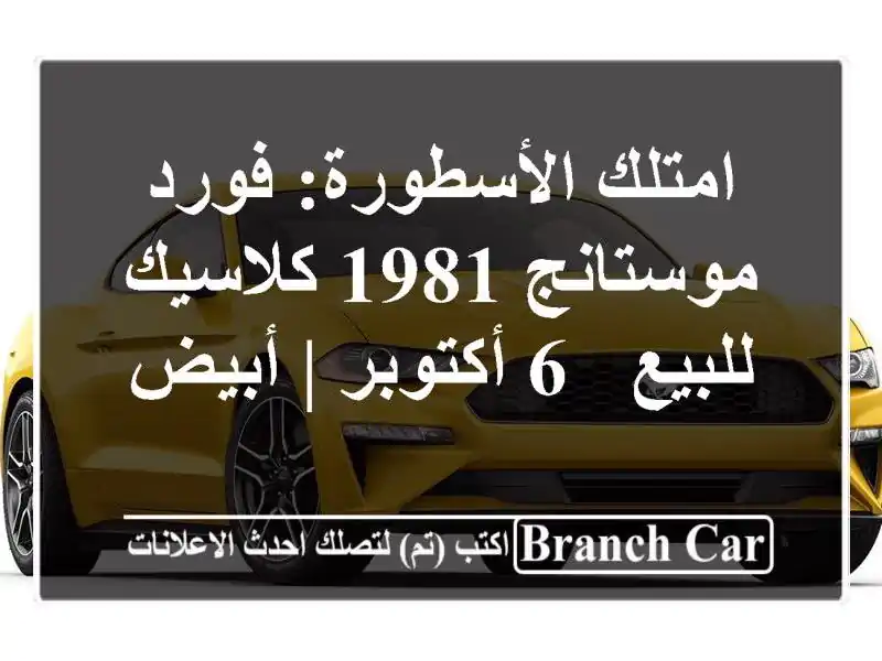 امتلك الأسطورة: فورد موستانج 1981 كلاسيك للبيع - 6...