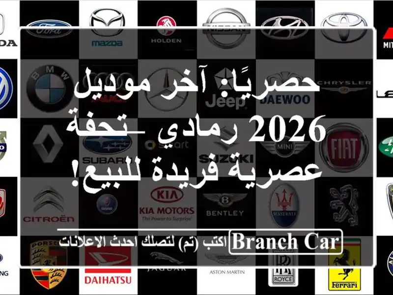 حصريًا: آخر موديل 2026 رمادي – تحفة عصرية فريدة للبيع!
