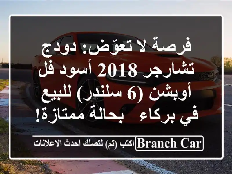 فرصة لا تعوّض: دودج تشارجر 2018 أسود فل أوبشن (6...