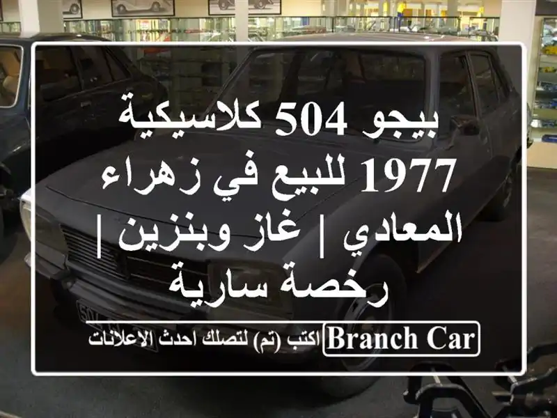 بيجو 504 كلاسيكية 1977 للبيع في زهراء المعادي | غاز...