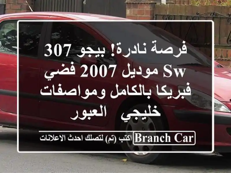فرصة نادرة! بيجو 307 SW موديل 2007 فضي فبريكا...