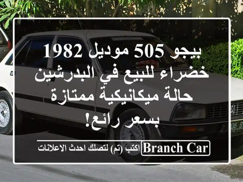 بيجو 505 موديل 1982 خضراء للبيع في البدرشين -...