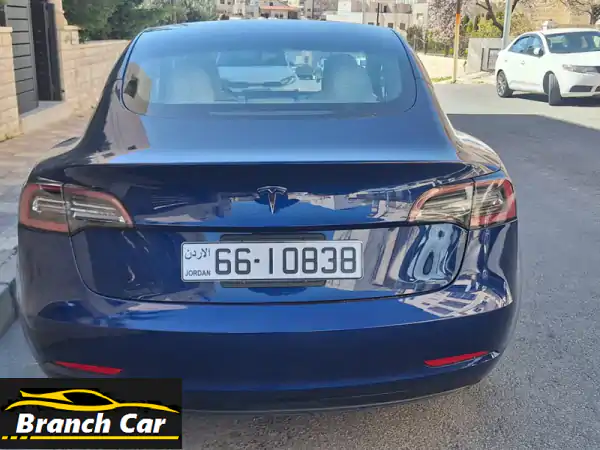 تسلا موديل 3 2023 Standard Plus كهرباء | أزرق مميز | مكفولة | فحص 4 جيد | 19,000 د.أ بالزرقاء