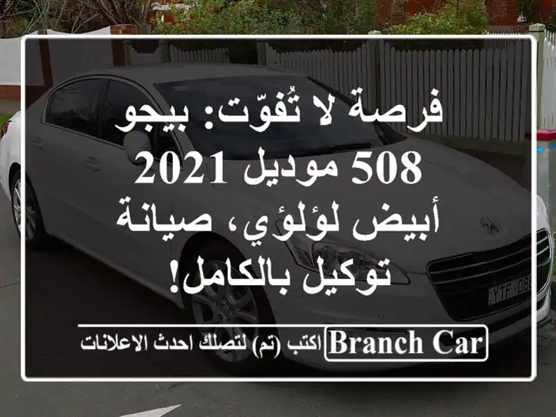 فرصة لا تُفوّت: بيجو 508 موديل 2021 - أبيض لؤلؤي،...
