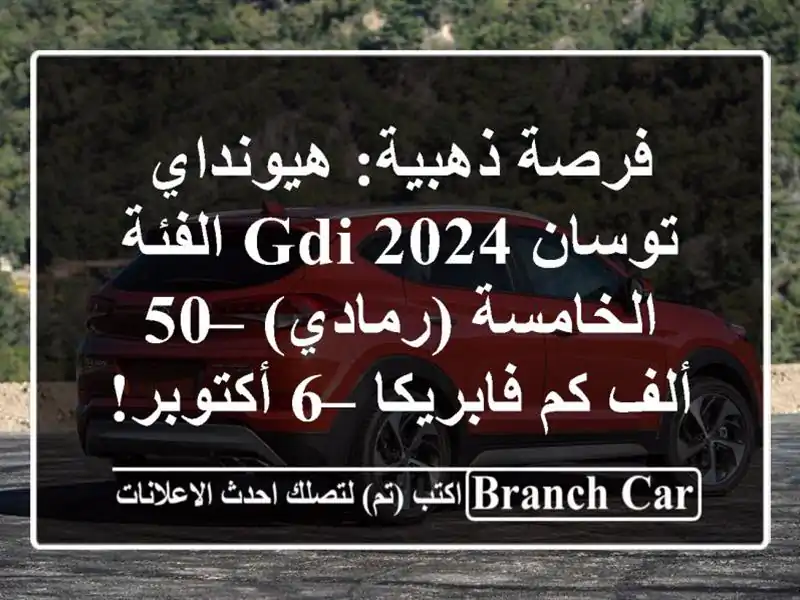 فرصة ذهبية: هيونداي توسان GDI 2024 الفئة الخامسة (رمادي)...