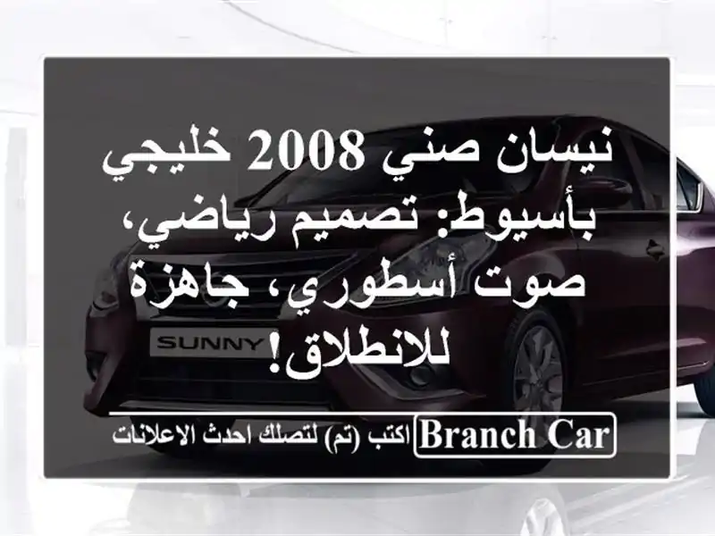 نيسان صني 2008 خليجي بأسيوط: تصميم رياضي، صوت...