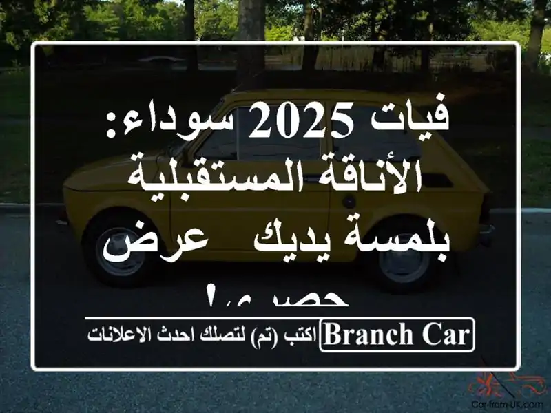 فيات 2025 سوداء: الأناقة المستقبلية بلمسة يديك - عرض حصري!