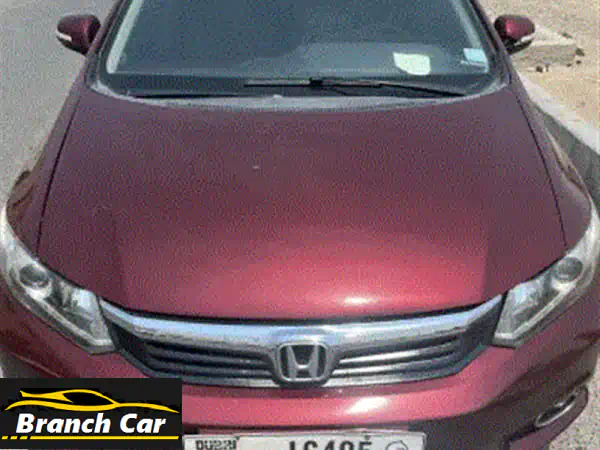للبيع هوندا سيفيك موديل 2012  قطع مسافة 3025 كم  شاشة lcd...